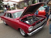 Maroon 1965 Chevy Nova, Tubbed with Roll Cage and Packing a Big Block Chevy Motor